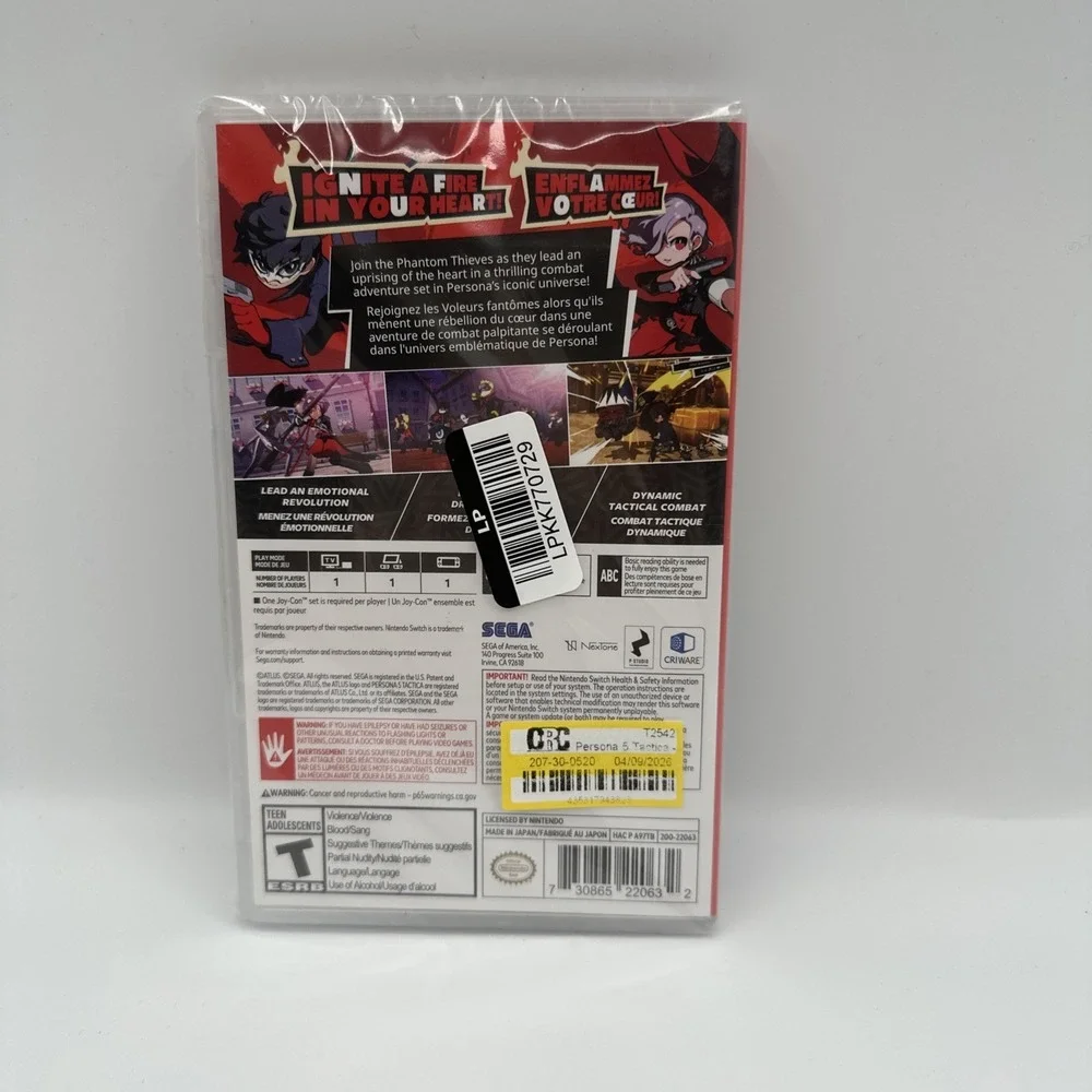 Persona‎ 5 Tactica - Nintendo Switch SEALED